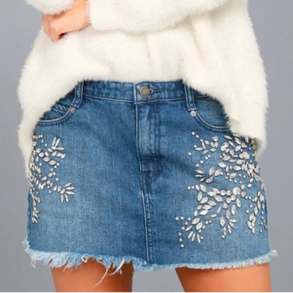 Free people denim skirt